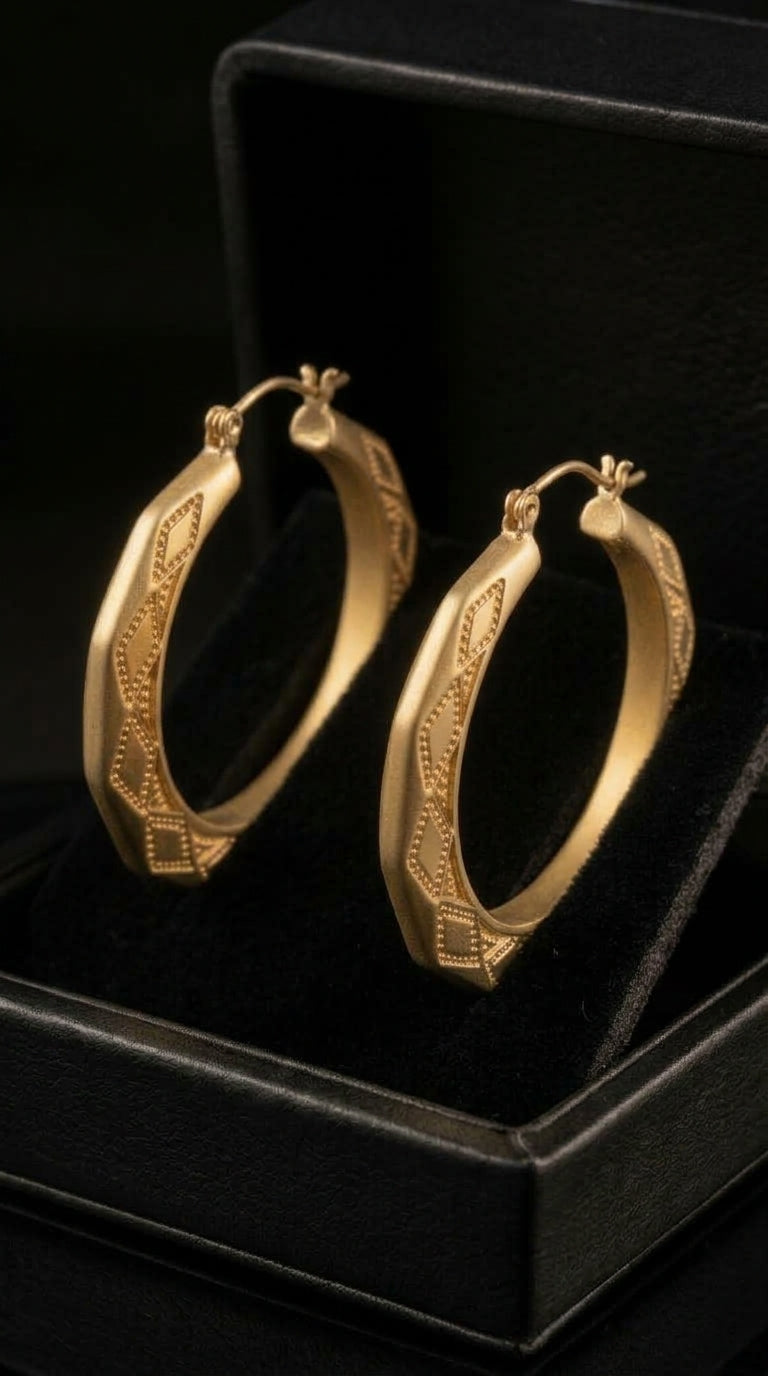 10K Gold New Orleans Old School Hoops — Bow Dollar