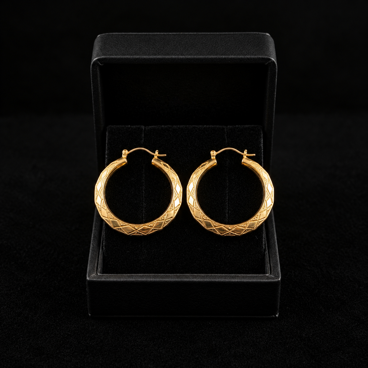10K Gold New Orleans Old School Hoops — Mini Bow Dollar