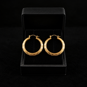 10K Gold New Orleans Old School Hoops — Mini Bow Dollar