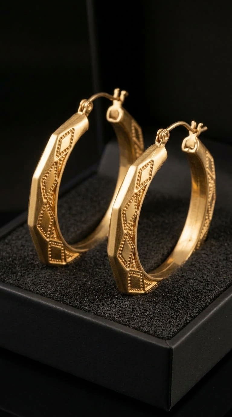 10K Gold New Orleans Old School Hoops — Mini Bow Dollar