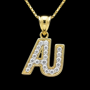 10K YELLOW GOLD DIAMOND INITIAL PENDANTS WITH 0.75CT DIAMONDS
