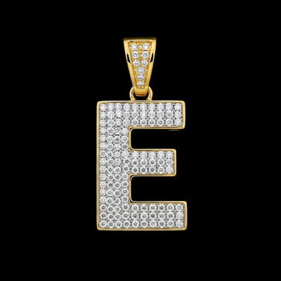 10K YELLOW GOLD DIAMOND INITIAL PENDANT WITH 0.28CT DIAMONDS