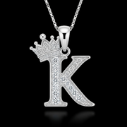 10K YELLOW GOLD DIAMOND INITIALPENDANTS WITH 0.11CT DIAMONDS
