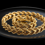 10K YELLOW GOLD HOLLOW ROPE CHAIN