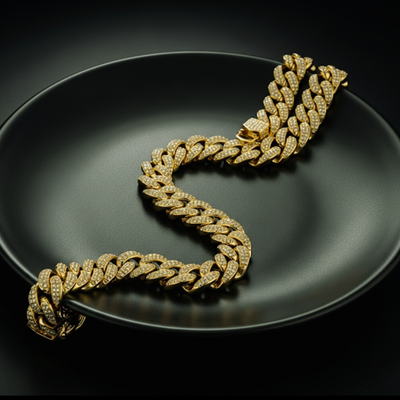 10K YELLOW GOLD  DIAMOND CUT CUBAN LINK CHAIN