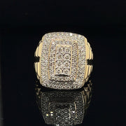 10K-YG 1.50CT-DIAMOND MENS-RING