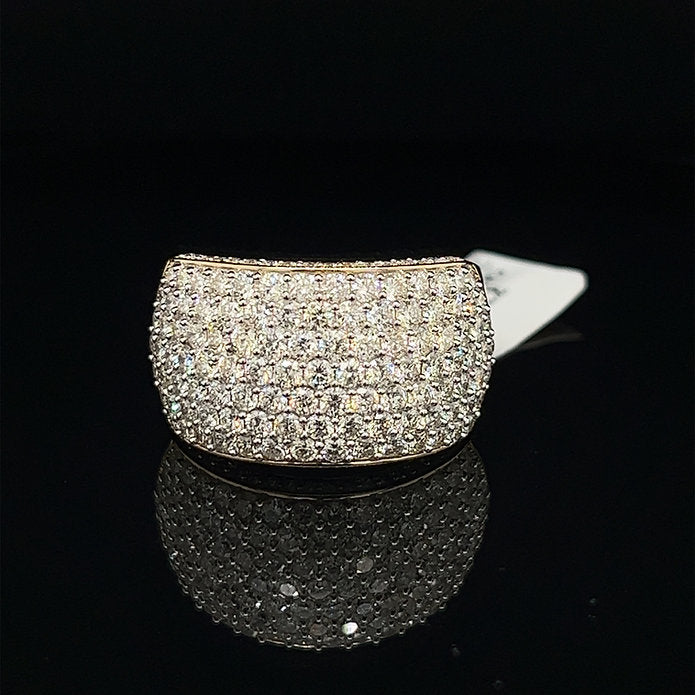 10K-YG3.95CT-DIAMOND MENS-RING