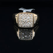 10K YELLOW GOLD 0.75CT DIAMOND MENS RING