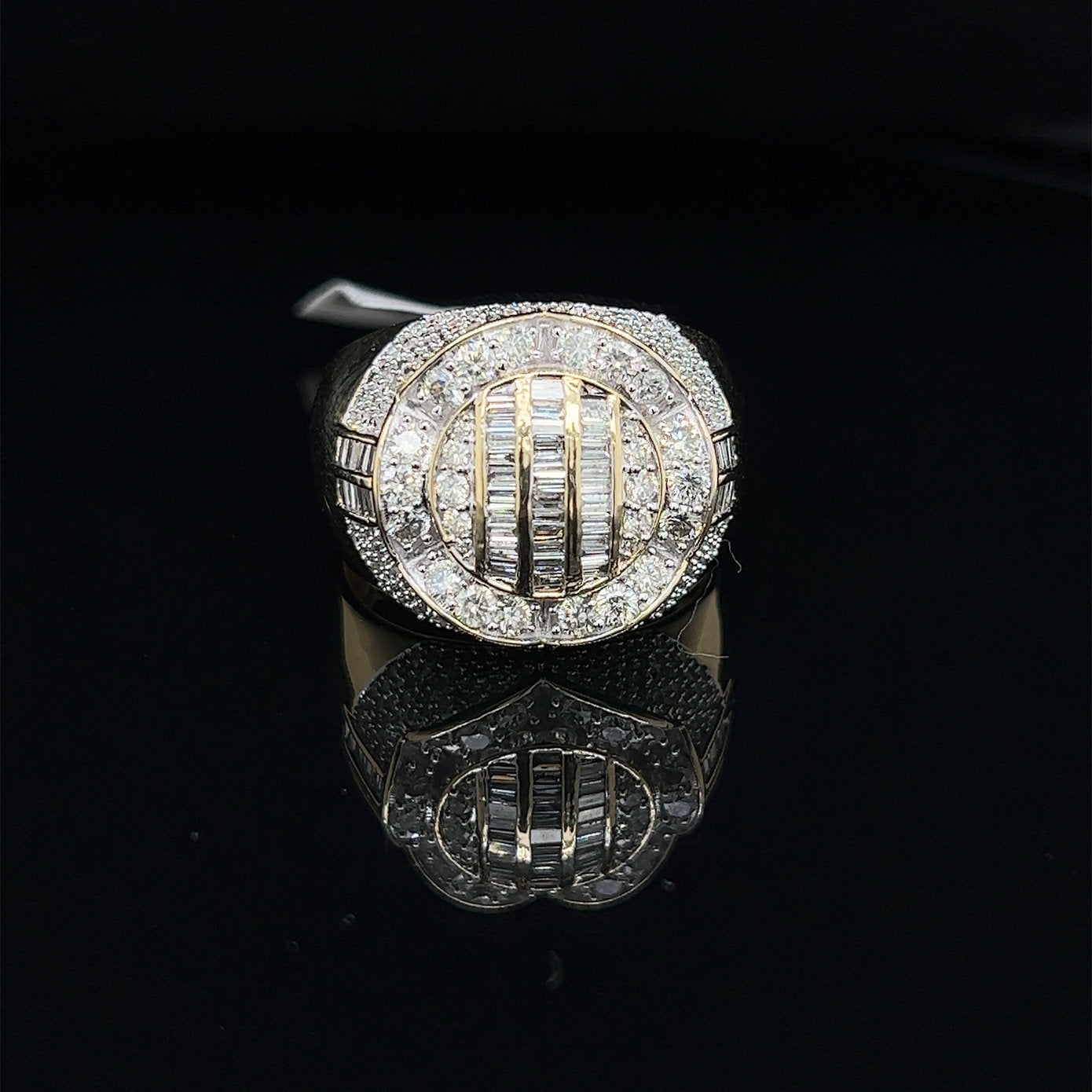 10K-YG 1.85CT-DIAMOND MENS-RING
