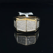 10K-YG 0.57CT-DIAMOND MENS-RING