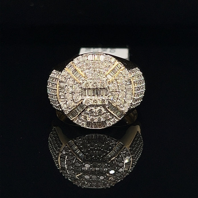 10K-YG 1.70CT-DIAMOND MENS-RING