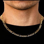 10K 4.5MM YELLOW GOLD SOLID FIGARO 16" CHAIN NECKLACE