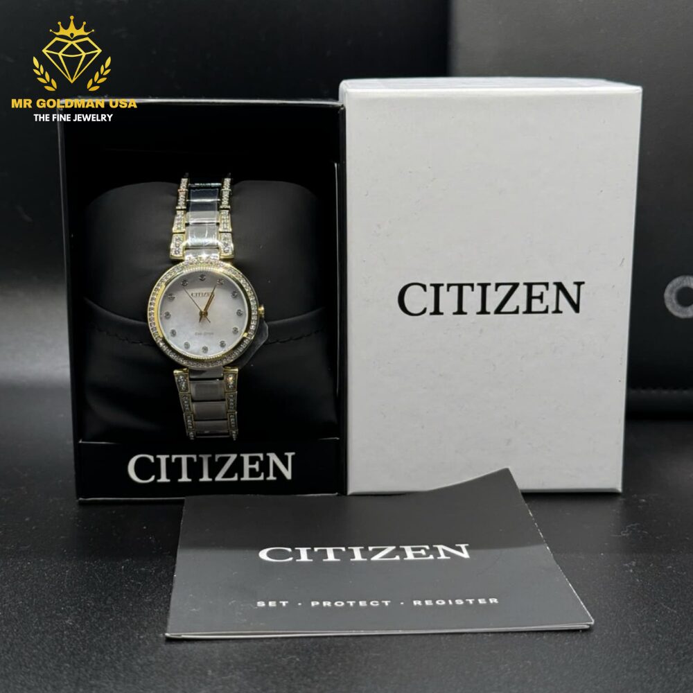 Ladies Eco Drive Silhouette Crystal