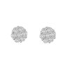 LADIES EARRINGS 1 6 CT ROUND DIAMOND 10 K WHITE GOLD