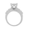 LADIES RING 1 12 CT ROUNDPRINCESSBAGUETTE DIAMOND 10K WHITE GOLD 3