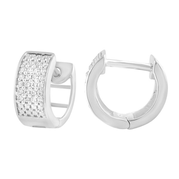 MEN’S HOOPS 1 6 CT ROUND DIAMOND 10KT WHITE GOLD