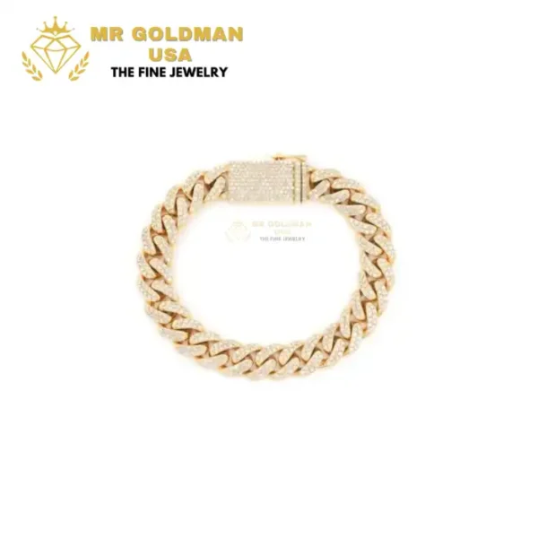 12mm Cuban Bracelet 14K 7.50ctw