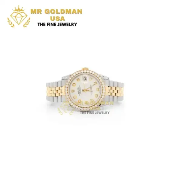 Custom Diamond Watches 36mm Two Tone Rolex