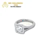 Lab Grown Diamond Halo Split Shank Ring (4)