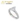 Lab Grown Diamond Pave Diamond Shank Ring