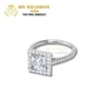 Smiling Rocks Lab Grown Diamond Halo Engagement Ring (4)