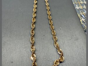 10K YG Hollow Rope 22" 13g 4mm