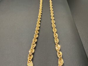 10K YG Hollow Rope 24" 13.9g 4mm