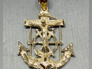 10K YG Mariners Anchor Pendant 5g