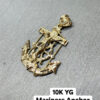 10K YG Mariners Anchor Pendant 5g