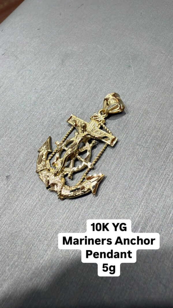 IMG_1916 10K YG Mariners Anchor Pendant 5g