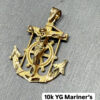 10K YG Mariner's Anchor Pendant 3.9g