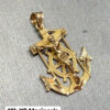 10K YG Mariner's Anchor Pendant 3.9g