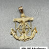 10K YG Mariner's Anchor Pendant 8g
