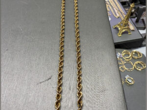 14K YG Solid Rope 20" 26.8g 3mm