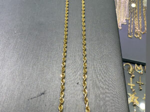 14K YG Solid Rope 18" 11.1g 2mm