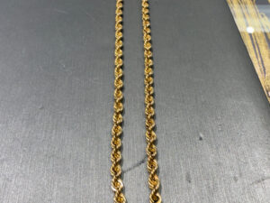 14K YG Solid Rope 18" 26.7g 4mm