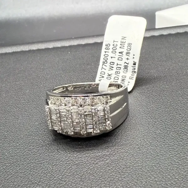 10K WG 1.00ct Diamond Men's Ring