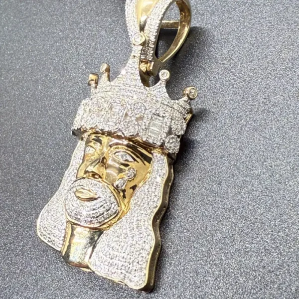 p11 (2) 10K YG 1.50ct Diamond Pendant Men