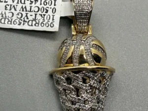 10K YG 0.50ct Diamond Pendant