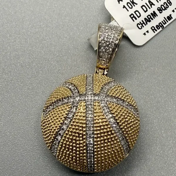 10K YG 0.20ct Diamond Men's Pendant