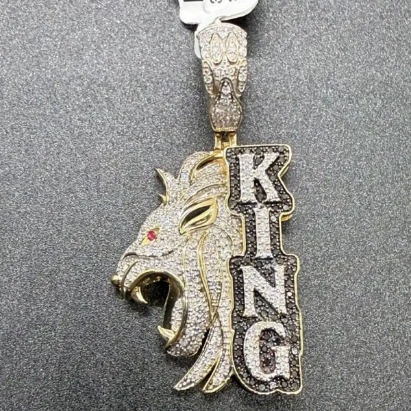 10K YG Men's 1.00ct Diamond Pendant